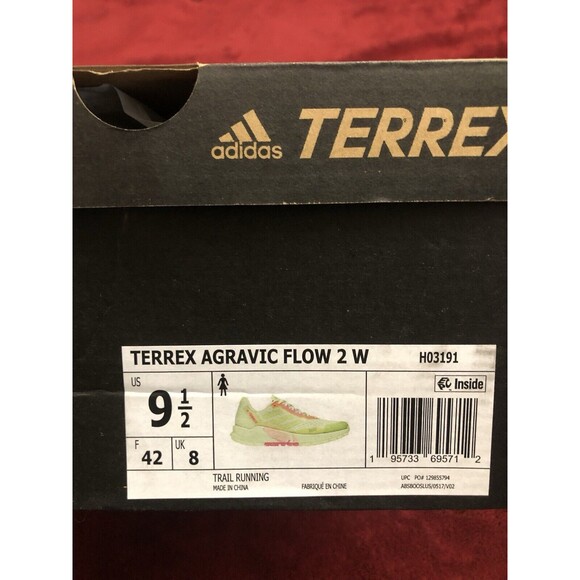 Adidas Women’s Terrex Agravic Flow 2 Trail Running Shoes Pulse Lime Turbo Sz 9.5 - Picture 8 of 8